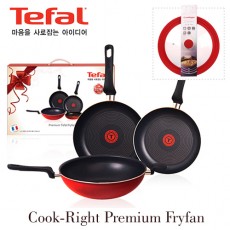 [테팔] 쿡라이트 프리미엄 3조(24cm+28cm+30cm궁중팬) + 실리콘 멀티뚜껑 (26,28,30겸용)