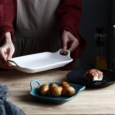 사각 손잡이 디저트 간식 트레이