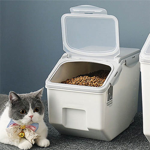 강아지 사료보관함 고양이 애견 사료통