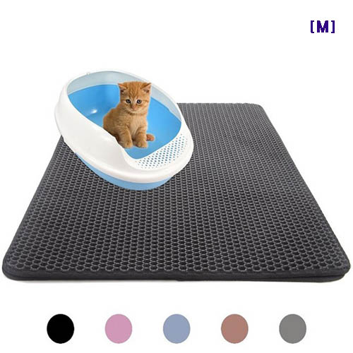 고양이 사막화방지 모래 발판 청소 매트 블랙 45*60(M)