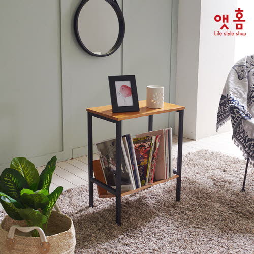 앳홈 원목 북앤드 수납 선반