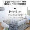 [미래앤데코]순면 70mm 쥬니퍼 패치 쿠션 토퍼겸 러그 쇼파3단 60x170