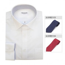 기라로쉬 화이트 셔츠+도트넥타이 set (GRNRR-00881 & GL-NT-103,104)