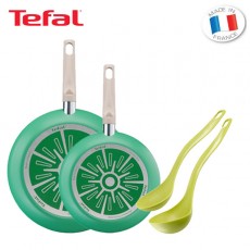[테팔] 프레쉬무드 프라이팬 24cm+30cm+루밀리그린 조리도구 2종  TFC-FM430RMG2SET