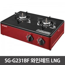 스타리온 2구 프리스탠딩 가스레인지 SG-G231BF 와인레드 LNG / LG전자 1년 무상서비스