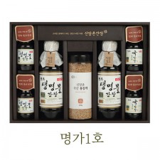 [신앙촌] 명가 1호 / 통참깨 240g×1 생명물간장 500mL×2 테이블간장 120mL×2 테이블국간장 120mL×2