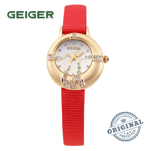 [GEIGER] 가이거 여성 가죽 시계 GE382_GDRE