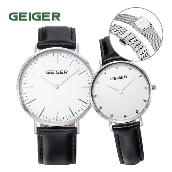 [GEIGER] 가이거 남녀 커플 시계 GE8018_WTBK