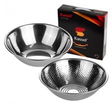 [Kassel] 카셀 국내생산 퓨어스텐 쌀함박볼 2종세트 (쌀함박26cm+다용도볼28cm)