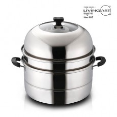 [리빙아트] 제로 스텐 36cm 3단 찜기