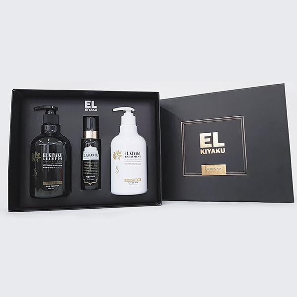 이엘키야쿠 프리미엄 3종 셋트 (샴푸500ml+아르간오일100ml+트리트먼트500ml)