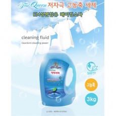 포퀸 저자극 고농축 천연 EM 액체 세탁세제 3L 대용량