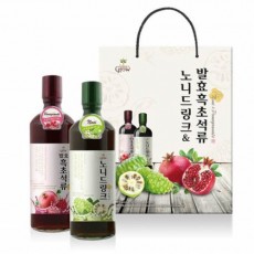 노니&석류 선물세트 (노니드링크 700ml/발효흑초석류 700ml)