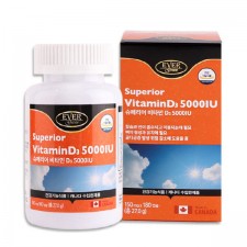 에버그린 슈페리어 비타민D3 5000IU 150mg x 180캡슐