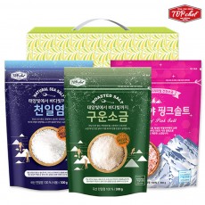 탑셰프 천일염300리필 구운소금300리필 핑크솔트300리필(3종)