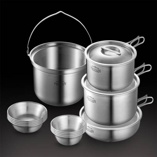 헤스티앙 스텐 통삼중(3PLY) 명품 코펠 16종 COWS3PLYCOSS