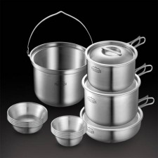 헤스티앙 스텐 통삼중(3PLY) 명품 코펠 16종 COWS3PLYCOSS