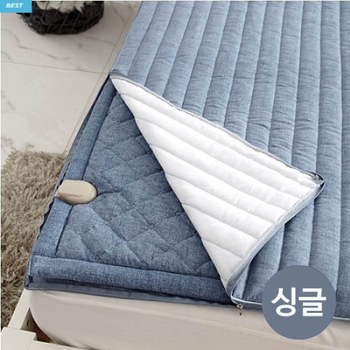 [더조은잠] 마이크로모달 온열DC 탄소매트 전용커버 싱글 블루