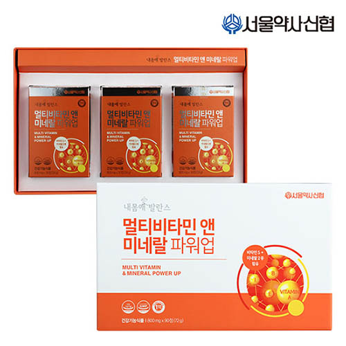 서울약사신협 내몸애발란스 멀티비타민앤미네랄파워업 800MG*90정