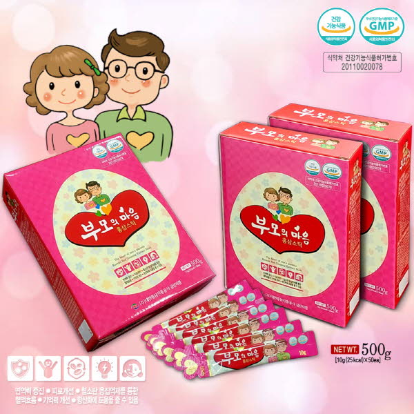 명기삼 부모의 마음 홍삼스틱 500g(10gx50개)