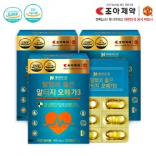 조아제약 혈행에 좋은 rTg오메가3 900mg*30캡슐*3박스