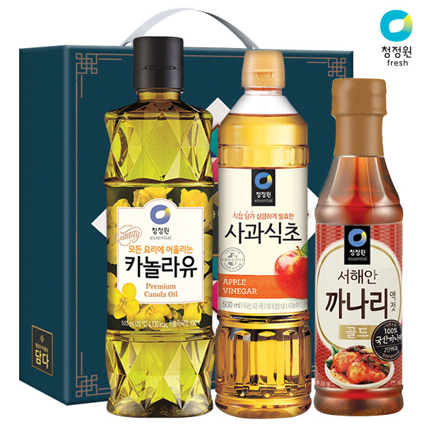 청정원 카놀라유 사과식초 까나리액젓(3종)