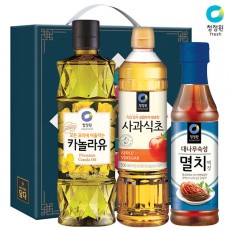 청정원 카놀라유 사과식초 멸치액젓(3종)