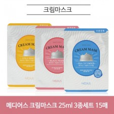 메디어스 크림마스크 25ml 3종세트 15매