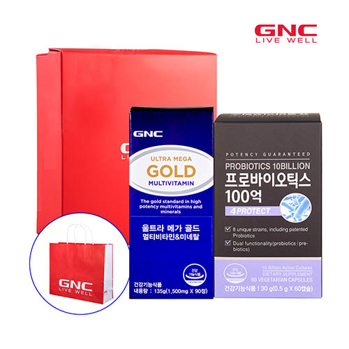 GNC 장건강세트(울트라메가골드 90정 90일분 * 프로바이오틱스 100억 60캡슐 60일분)