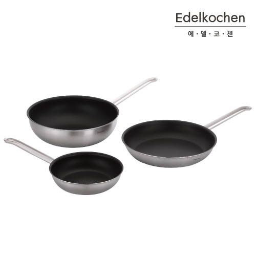 에델코첸 에디션 통3중 IH 스텐 프라이팬 3종A