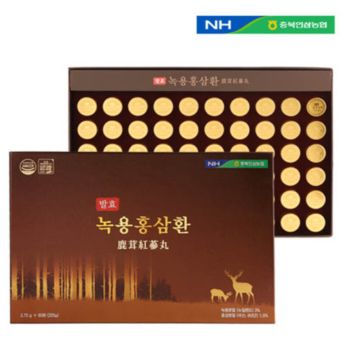 충북인삼농협 발효 녹용홍삼환 3.75g x 60환