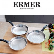 에머 스텐레스 IH 후라이팬 3종(무코팅) (24cm 후라이팬 + 28cm 후라이팬 + 28cm 궁중팬 )