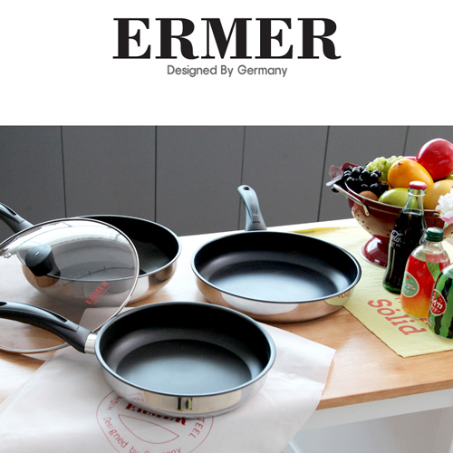 에머 스텐레스 IH 후라이팬 3종(코팅) (24cm 후라이팬 + 28cm 후라이팬 + 28cm 궁중팬)