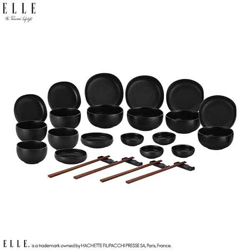 [ELLE] 뤼미에르 4인 검은 도자기 디너세트 28p