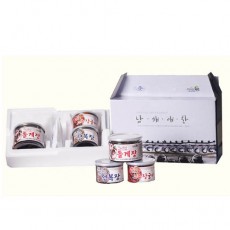 전남완도 저염식 특허간장 남해애찬 행복선물세트4호( 돌게장 500g + 전복장 250g + 고추장굴비 250g )(냉장)