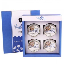 전남완도 저염식 특허간장 남해애찬 실속선물세트3호(꼬마전복100g*4개)(캔)