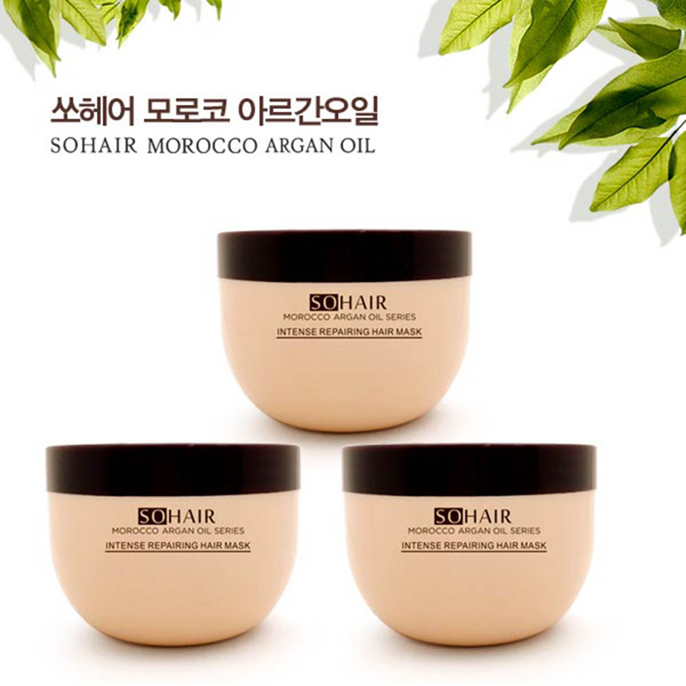 쏘헤어 모로코 아르간 오일 인텐스 리페어링 헤어마스크 300㎖ x 3개 묶음