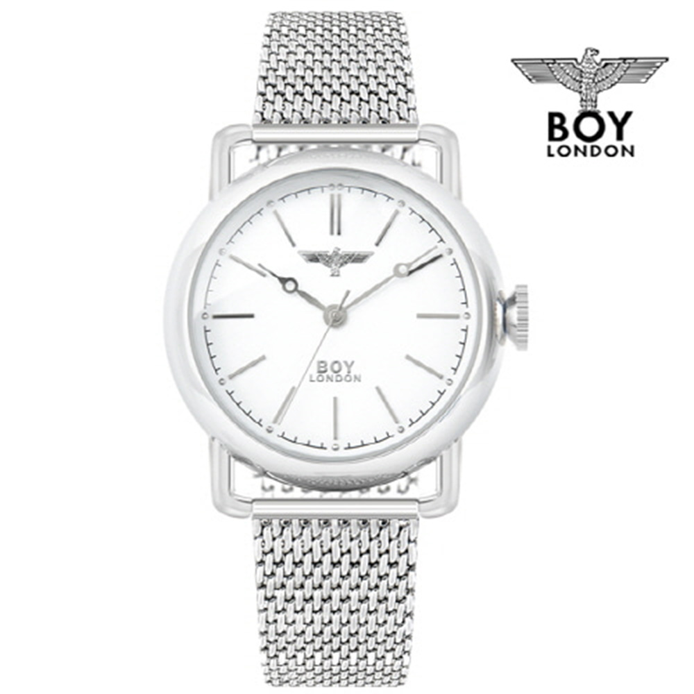 BOY LONDON 보이런던 남녀 공용 매쉬밴 드시계 BLD5505WH