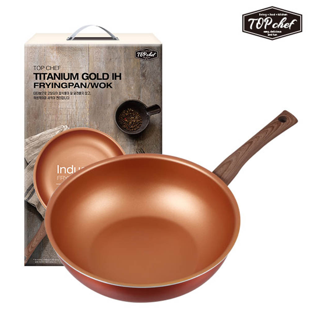 탑셰프 티타늄골드IH궁중팬28cm 1P