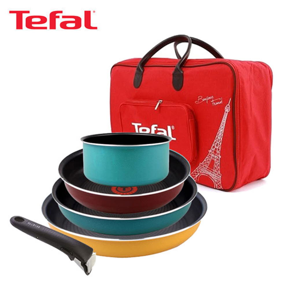 [테팔] 매직핸즈 트라이미 프라이팬 3P+매직핸즈 프라이팬 28cm+냄비 20cm+리빙멀티백  TFC-TRMH3F8P0MB