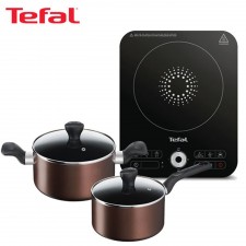[테팔] 스피디 1구 인덕션 레인지+인덕션 초콜릿 티타늄 프로 냄비 2종  IH7218ICS8P0