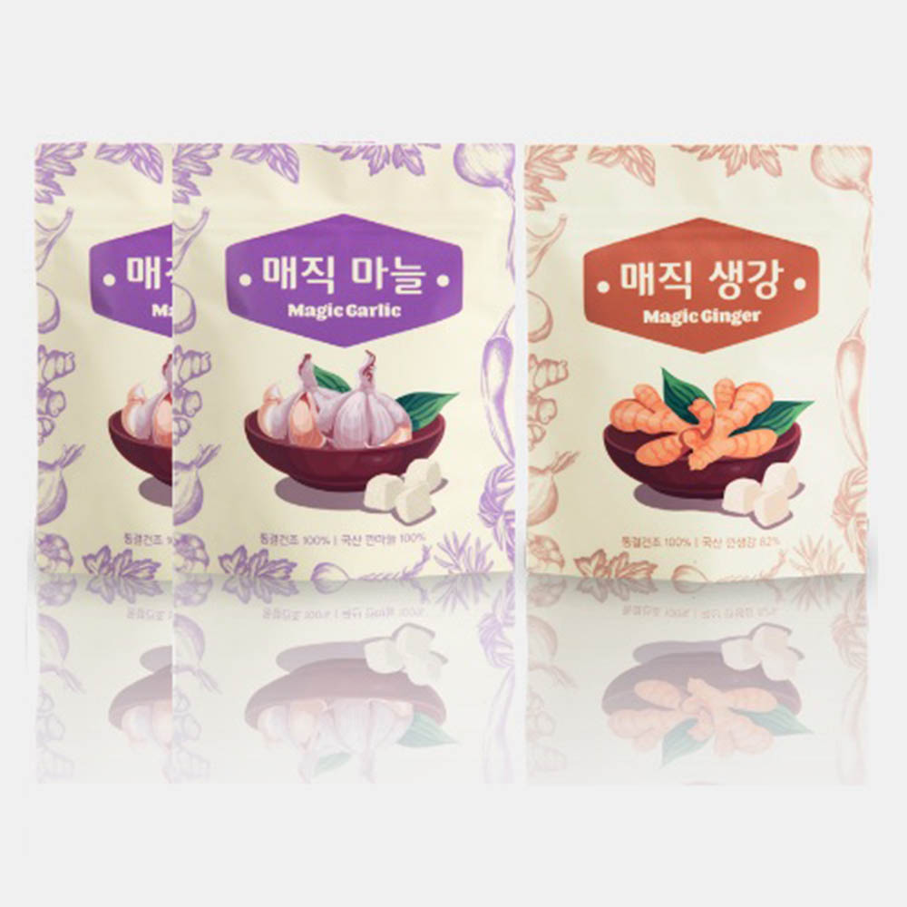 동결건조 매직 마늘(2개),생강(1개) 3종세트