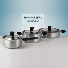 [리빙아트] 디오바코 POSSD 스텐냄비 3종(16cm 편수, 18cm 양수, 24cm 곰솥) IH사용 가능
