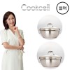 [Cookcell] 쿡셀 통3중 싱글 코팅 IH 가마솥 2종 세트 / 16cm + 22cm + 유리뚜껑포함 2종세트 / 블랙에디션 / 품번 : 02000