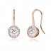 엘르주얼리 14K 서클 큐빅 드롭 귀걸이 (gold plated) ELGPEE504