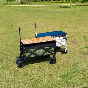 다잡캠핑 폴딩 카트 광폭 타이어 캠핑용 웨건+상판 포함