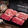 [안동우담한우] 1+등급이상 한우 꽃등심, 한돈 혼합구이세트 1.6kg (꽃등심400g*2+삼겹살400g + 목살400g)