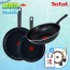 [테팔] 초코브라우니 프라이팬 24cm+드레스블루 프라이팬 28cm+이지앤컴포트 티타늄 멀티팬 28cm+[사은품] GF 우드 핸들 실리콘 뒤집개+국자+실리콘 멀티 유리 뚜껑 M+테팔 쇼핑백