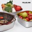 [풀블랭크] 올인원 스텐 밀폐용기 5600ml + 타공채반 5600ml + 5600ml 뚜껑 (칼라박스 펼쳐서) SK-14F