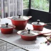 벨루아 세라믹 레드 그라데이션 투톤 IH 2종세트 (18편수+20양수)